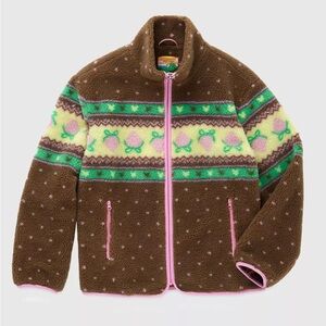 Urban Outfitters Strawberry Western Choco Fleece Jacket XL